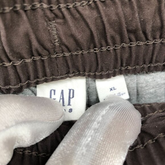 Gap Boys XL (12) Lined Cargo Jogger Pants Brown Cotton Fall Winter Pull On - Picture 6 of 9